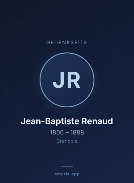 Gedenkportrait von Jean-Baptiste Renaud