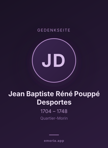Gedenkportrait von Jean Baptiste Réné Pouppé Desportes