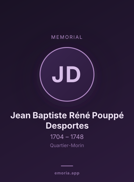 Memorial portrait of Jean Baptiste Réné Pouppé Desportes