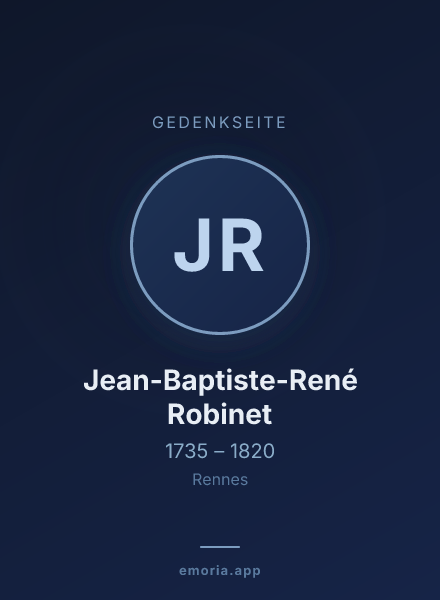 Gedenkportrait von Jean-Baptiste-René Robinet