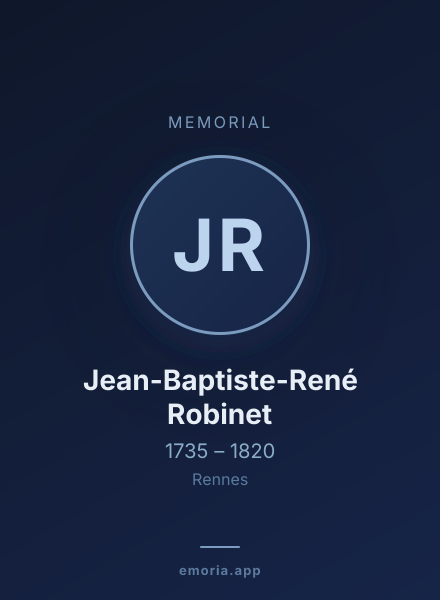 Memorial portrait of Jean-Baptiste-René Robinet