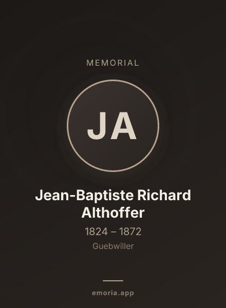 Memorial portrait of Jean-Baptiste Richard Althoffer
