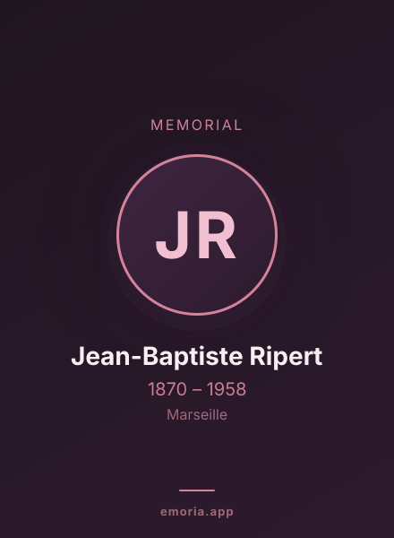 Memorial portrait of Jean-Baptiste Ripert