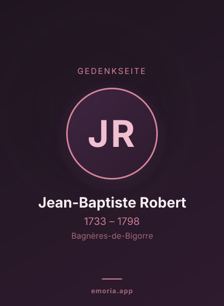 Gedenkportrait von Jean-Baptiste Robert