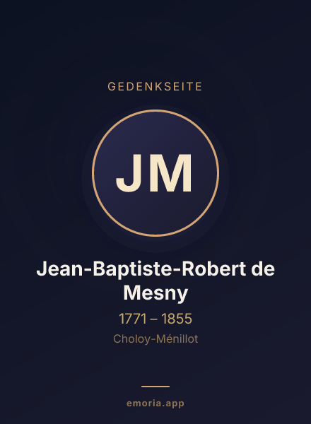 Gedenkportrait von Jean-Baptiste-Robert de Mesny