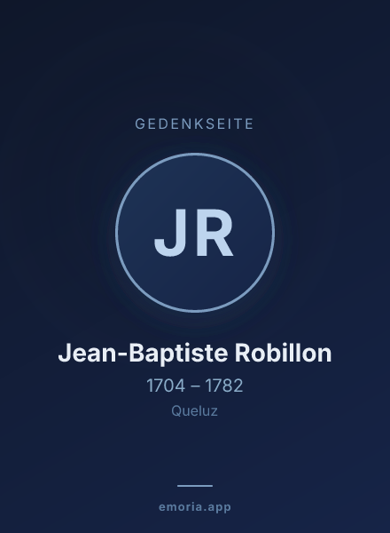 Gedenkportrait von Jean-Baptiste Robillon