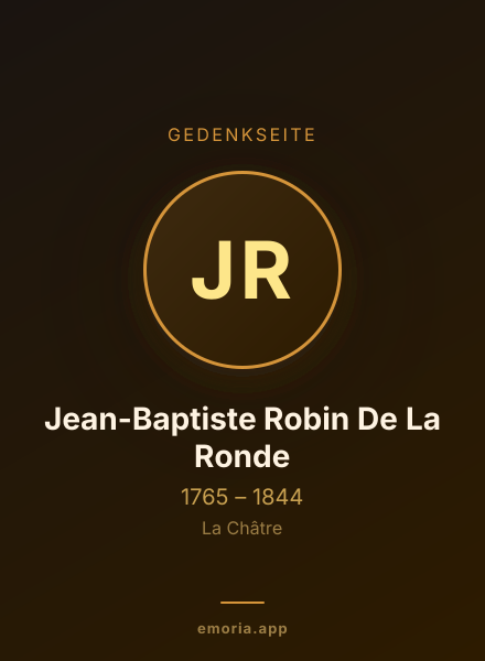 Gedenkportrait von Jean-Baptiste Robin De La Ronde