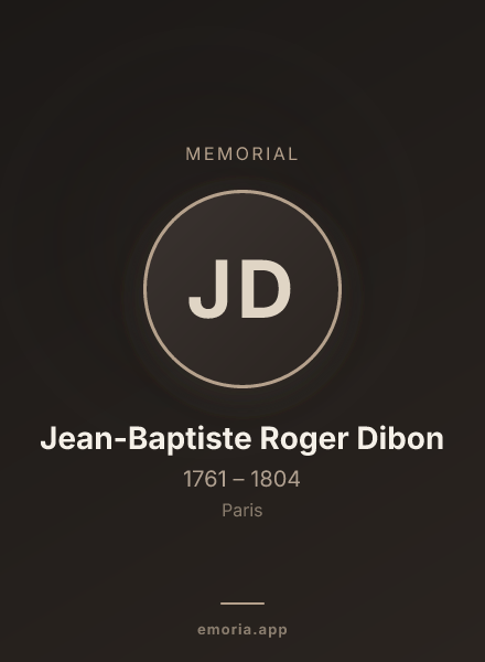 Memorial portrait of Jean-Baptiste Roger Dibon