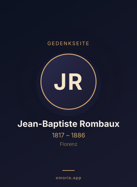 Gedenkportrait von Jean-Baptiste Rombaux