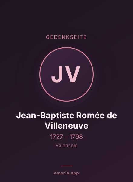 Gedenkportrait von Jean-Baptiste Romée de Villeneuve
