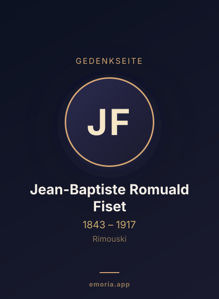 Gedenkportrait von Jean-Baptiste Romuald Fiset