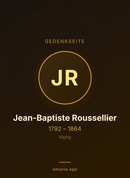 Gedenkportrait von Jean-Baptiste Roussellier