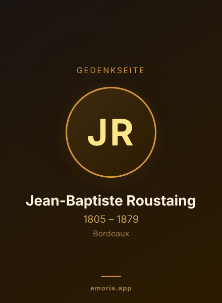 Gedenkportrait von Jean-Baptiste Roustaing