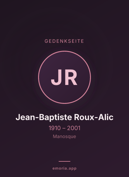 Gedenkportrait von Jean-Baptiste Roux-Alic