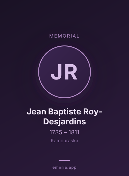Memorial portrait of Jean Baptiste Roy-Desjardins