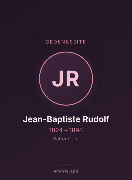Gedenkportrait von Jean-Baptiste Rudolf