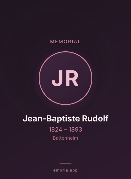 Memorial portrait of Jean-Baptiste Rudolf