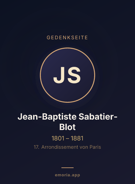 Gedenkportrait von Jean-Baptiste Sabatier-Blot
