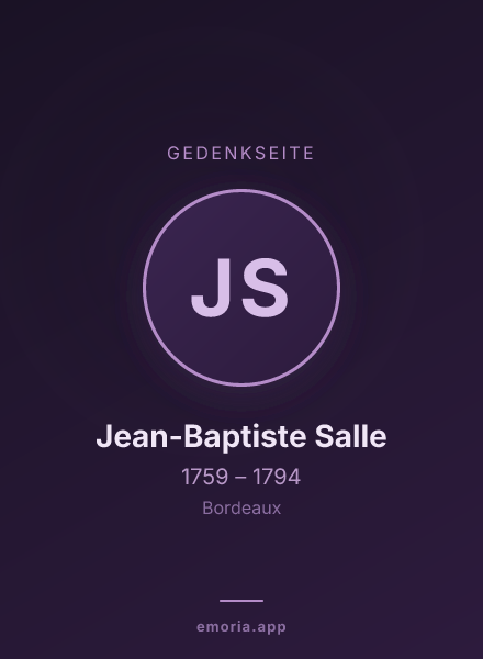 Gedenkportrait von Jean-Baptiste Salle