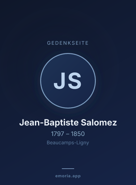 Gedenkportrait von Jean-Baptiste Salomez