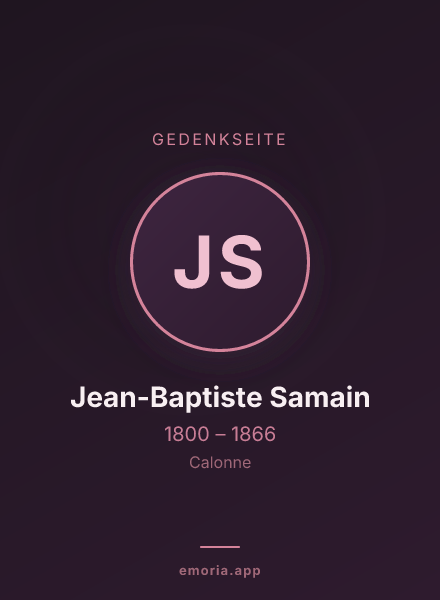 Gedenkportrait von Jean-Baptiste Samain