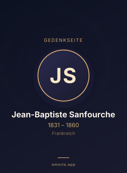 Gedenkportrait von Jean-Baptiste Sanfourche