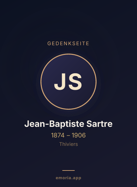 Gedenkportrait von Jean-Baptiste Sartre