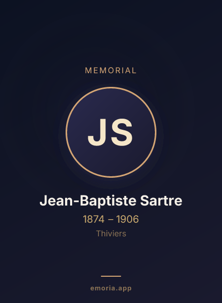 Memorial portrait of Jean-Baptiste Sartre