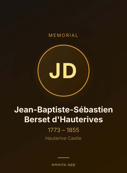 Memorial portrait of Jean-Baptiste-Sébastien Berset d'Hauterives