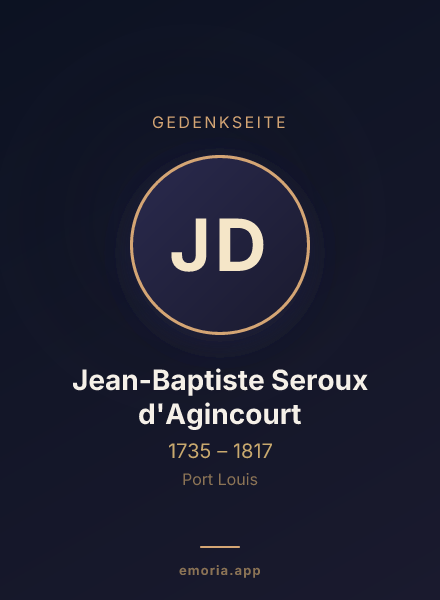 Gedenkportrait von Jean-Baptiste Seroux d'Agincourt