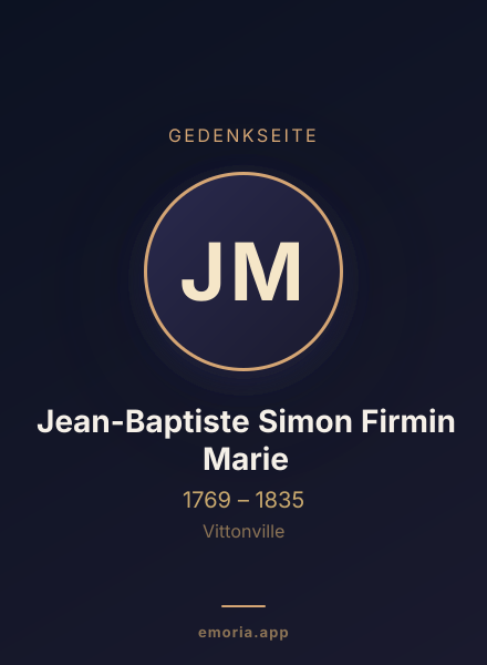 Gedenkportrait von Jean-Baptiste Simon Firmin Marie