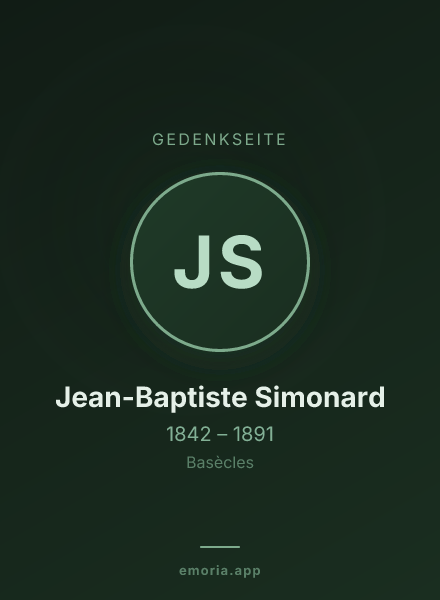 Gedenkportrait von Jean-Baptiste Simonard