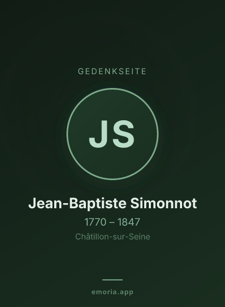 Gedenkportrait von Jean-Baptiste Simonnot