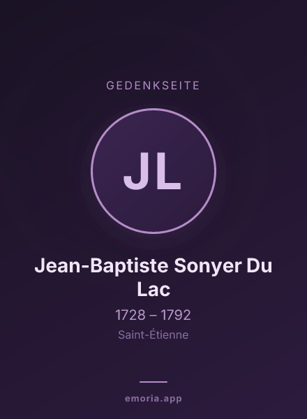 Gedenkportrait von Jean-Baptiste Sonyer Du Lac