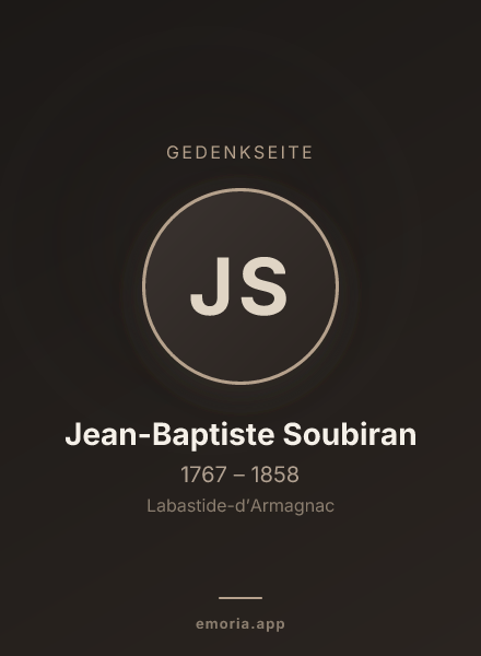 Gedenkportrait von Jean-Baptiste Soubiran