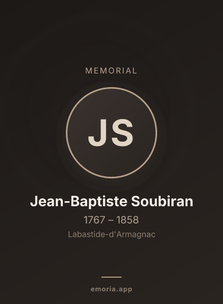 Memorial portrait of Jean-Baptiste Soubiran