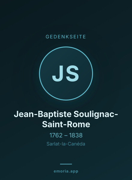 Gedenkportrait von Jean-Baptiste Soulignac-Saint-Rome