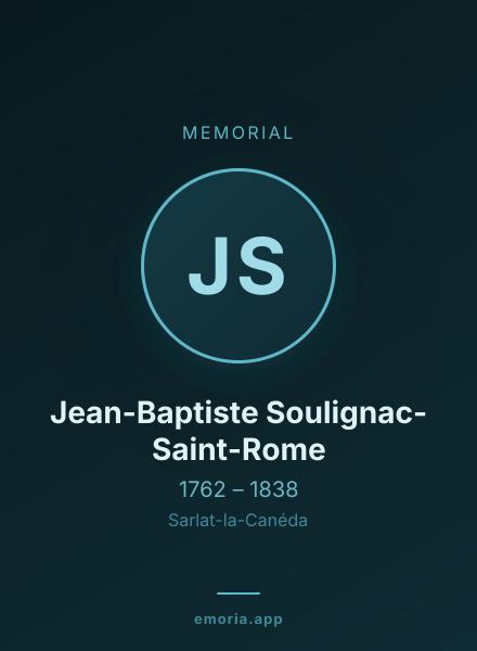 Memorial portrait of Jean-Baptiste Soulignac-Saint-Rome