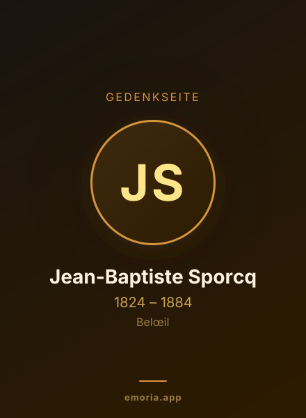 Gedenkportrait von Jean-Baptiste Sporcq