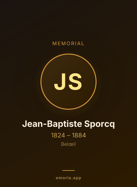 Memorial portrait of Jean-Baptiste Sporcq