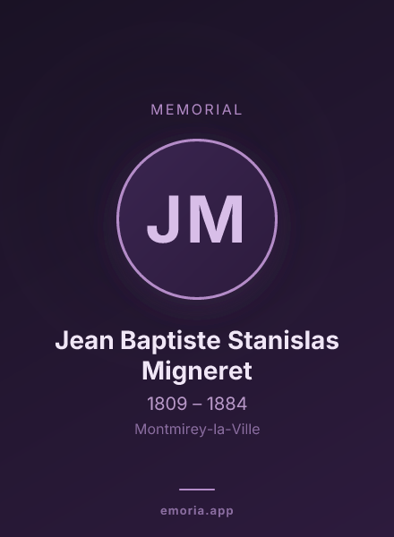 Memorial portrait of Jean Baptiste Stanislas Migneret