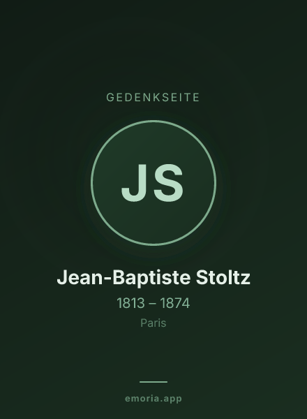 Gedenkportrait von Jean-Baptiste Stoltz