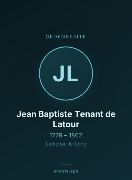Gedenkportrait von Jean Baptiste Tenant de Latour