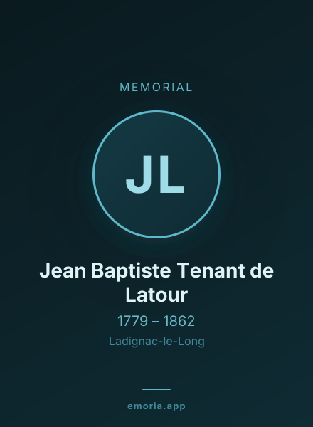 Memorial portrait of Jean Baptiste Tenant de Latour