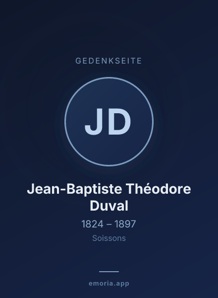 Gedenkportrait von Jean-Baptiste Théodore Duval