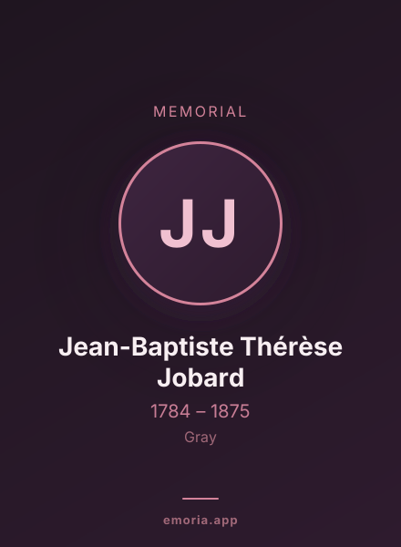 Memorial portrait of Jean-Baptiste Thérèse Jobard
