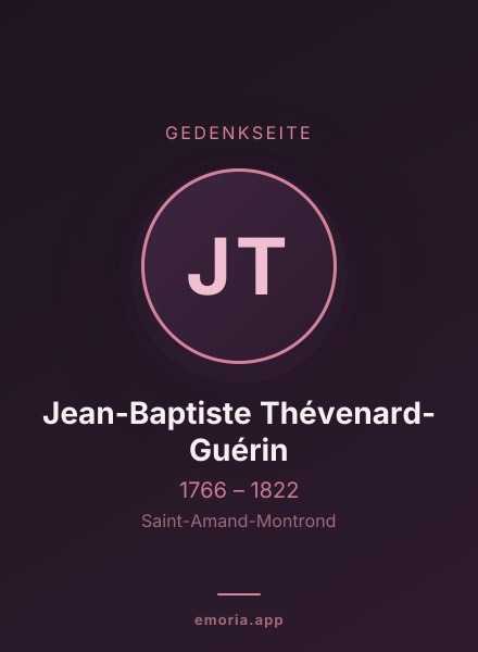 Gedenkportrait von Jean-Baptiste Thévenard-Guérin