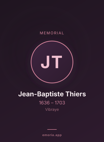 Memorial portrait of Jean-Baptiste Thiers
