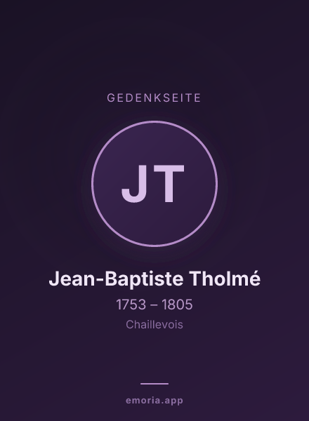 Gedenkportrait von Jean-Baptiste Tholmé