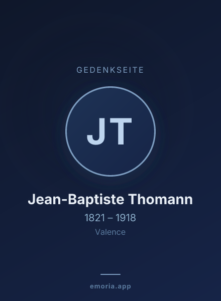 Gedenkportrait von Jean-Baptiste Thomann